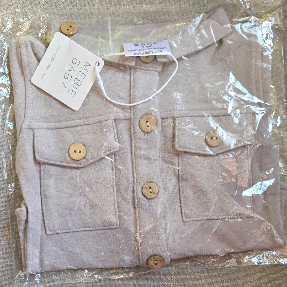 NWT In Bag Mebie Baby Overshirt  To 3-6 months